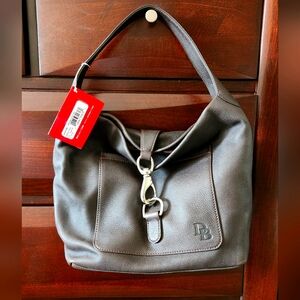 NWT Dooney & Bourke Brown T'moro Medium Lock Sac Shoulder Hobo Chocolate Brown